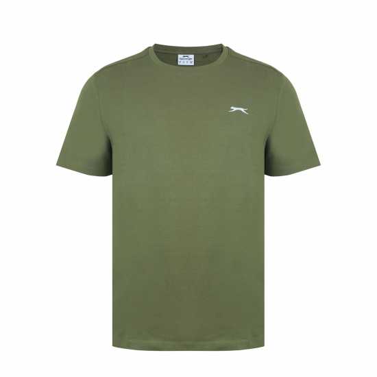 Slazenger Мъжка Риза Plain T-Shirt Mens Khaki Мъжки тениски и фланелки