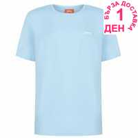 Slazenger Мъжка Тениска Plain T Shirt Mens Pastel Blue Мъжко облекло за едри хора