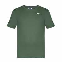 Slazenger Мъжка Тениска Plain T Shirt Mens Sage Green Мъжко облекло за едри хора