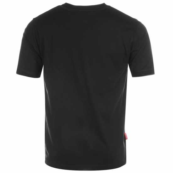 Slazenger Мъжка Тениска Tipped T Shirt Mens Black Мъжко облекло за едри хора