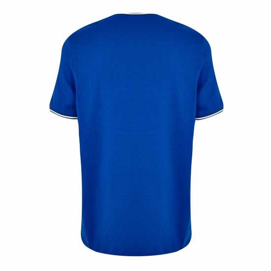 Slazenger Мъжка Тениска Tipped T Shirt Mens Royal Blue Мъжко облекло за едри хора