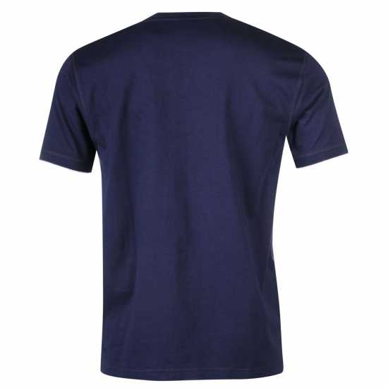 Slazenger Мъжка Тениска Tipped T Shirt Mens Морска синьо Мъжко облекло за едри хора