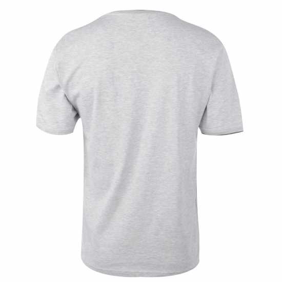 Slazenger Мъжка Тениска Tipped T Shirt Mens Grey Marl Мъжко облекло за едри хора