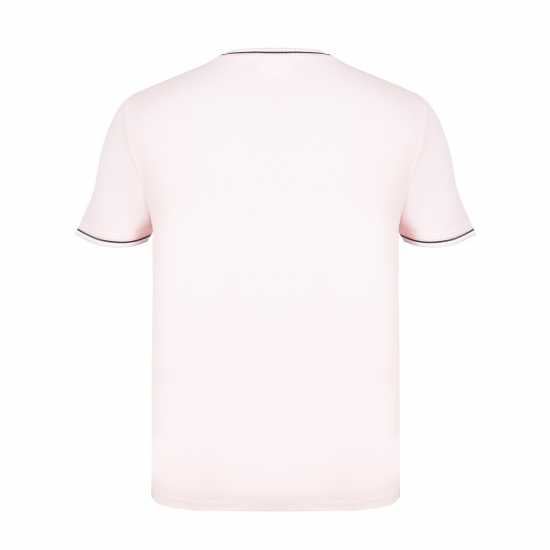 Slazenger Мъжка Тениска Tipped T Shirt Mens Pink Мъжко облекло за едри хора