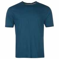Slazenger Мъжка Тениска Tipped T Shirt Mens Moroccan Blue Мъжко облекло за едри хора