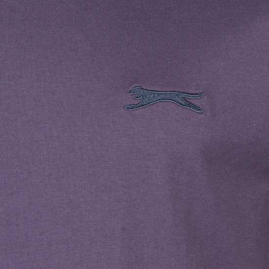 Slazenger Мъжка Тениска Tipped T Shirt Mens Dark Purple Мъжко облекло за едри хора