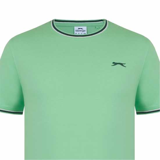 Slazenger Мъжка Тениска Tipped T Shirt Mens Dark Purple Мъжко облекло за едри хора