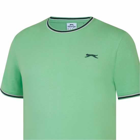 Slazenger Мъжка Тениска Tipped T Shirt Mens Dark Purple Мъжко облекло за едри хора