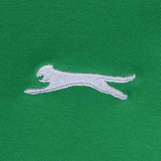 Slazenger Мъжка Тениска Tipped T Shirt Mens Bright Green Мъжко облекло за едри хора