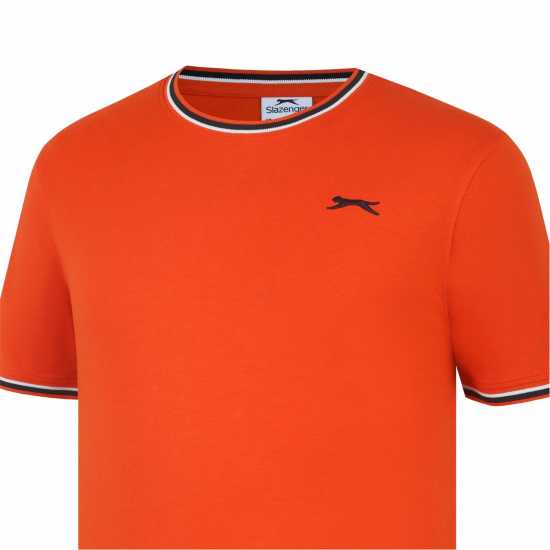 Slazenger Мъжка Тениска Tipped T Shirt Mens Bright Green Мъжко облекло за едри хора