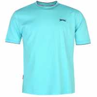 Slazenger Мъжка Тениска Tipped T Shirt Mens Cherry Мъжко облекло за едри хора