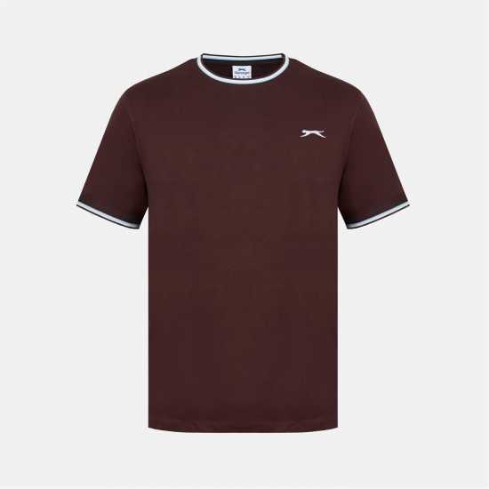 Slazenger Мъжка Тениска Tipped T Shirt Mens  