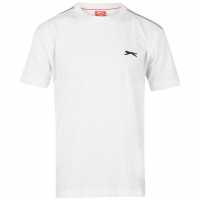 Slazenger Тениска Junior Boys Plain Tee Shirt Бяло Мъжки тениски и фланелки