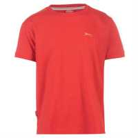 Slazenger Тениска Junior Boys Plain Tee Shirt Червено Мъжки тениски и фланелки