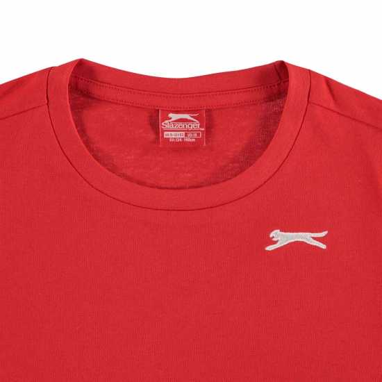Slazenger Семпла Детска Тениска Plain T Shirt Junior Boys Red Мъжки тениски и фланелки