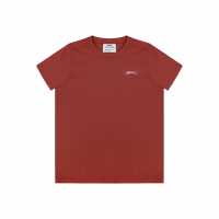 Slazenger Тениска Junior Boys Plain Tee Shirt Червена Охра Детски тениски и фланелки