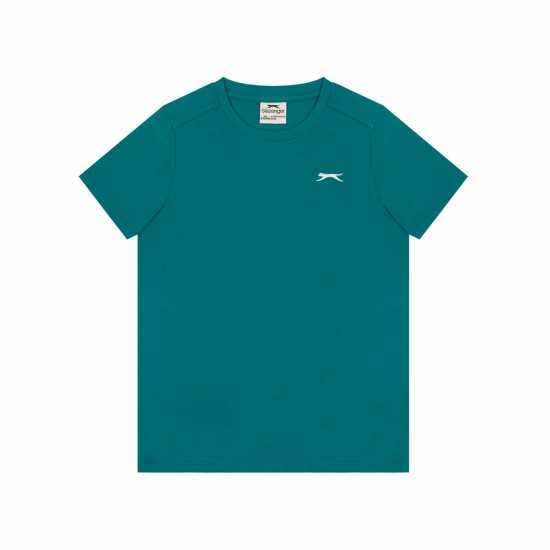 Slazenger Тениска Junior Boys Plain Tee Shirt Синьо-зелено Детски тениски и фланелки