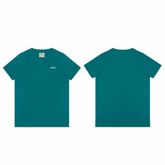 Slazenger Тениска Junior Boys Plain Tee Shirt Синьо-зелено Детски тениски и фланелки