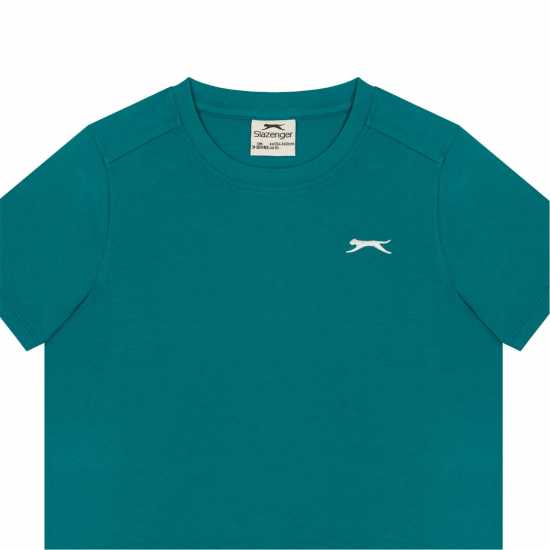 Slazenger Тениска Junior Boys Plain Tee Shirt Синьо-зелено Детски тениски и фланелки