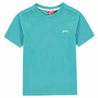 Slazenger Семпла Детска Тениска Plain T Shirt Junior Boys Bright Blue Детски тениски и фланелки