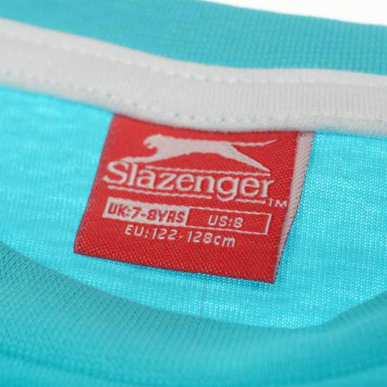 Slazenger Семпла Детска Тениска Plain T Shirt Junior Boys Bright Blue Детски тениски и фланелки