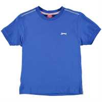 Slazenger Тениска Junior Boys Plain Tee Shirt Кралско синьо Мъжки тениски и фланелки