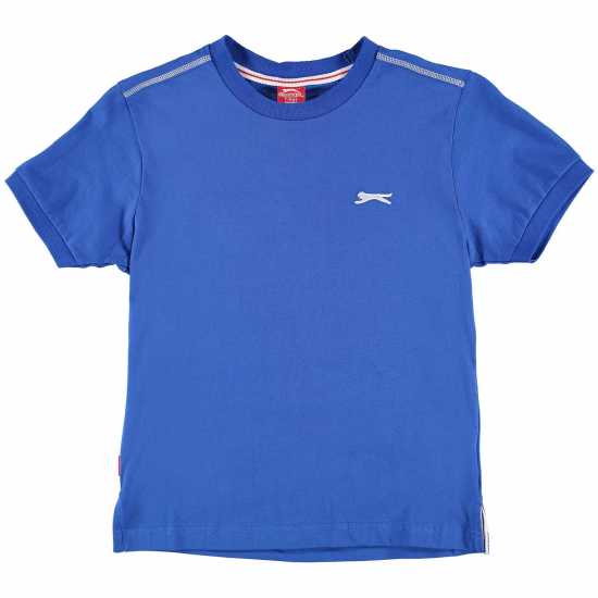 Slazenger Семпла Детска Тениска Plain T Shirt Junior Boys Royal Blue Мъжки тениски и фланелки