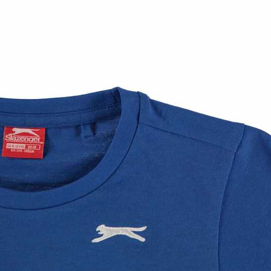 Slazenger Семпла Детска Тениска Plain T Shirt Junior Boys Royal Blue Мъжки тениски и фланелки