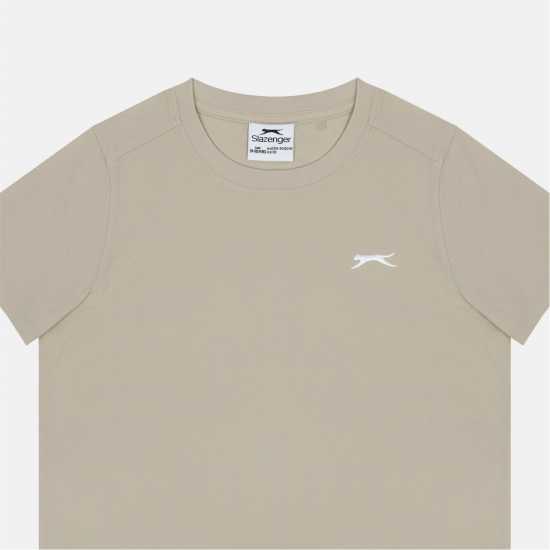 Slazenger Тениска Junior Boys Plain Tee Shirt Stone Детски тениски и фланелки