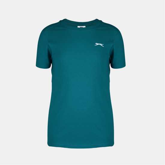 Slazenger Тениска Junior Boys Plain Tee Shirt Teal 