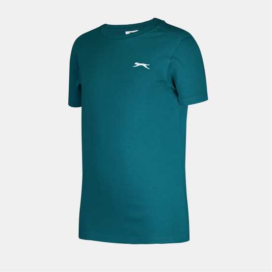 Slazenger Тениска Junior Boys Plain Tee Shirt Teal 