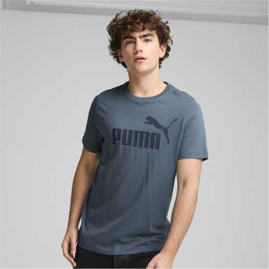 Puma Мъжка Риза Ess Logo Tee (S) T-Shirt Mens Небесно сиво 