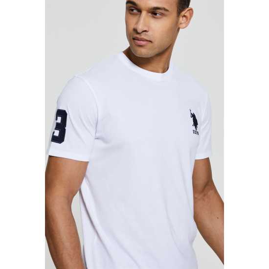 Us Polo Assn Тениска Large Short Sleeve T Shirt White Мъжки ризи