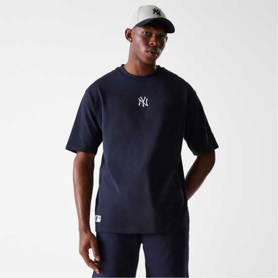 New Era Men's Mlb Essential Oversized T-Shirt NY Navy 
