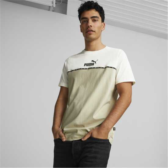 Puma Мъжка Тениска Essential Block X Tape T Shirt Mens Granola Мъжки ризи