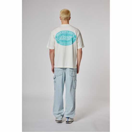 Criminal Damage Garage Oversized T-Shirt Criminal Damage Garage Oversized T-Shirt