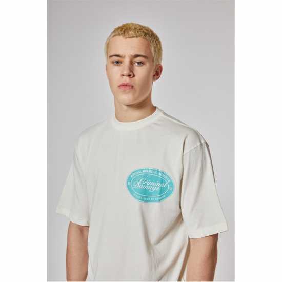 Criminal Damage Garage Oversized T-Shirt Criminal Damage Garage Oversized T-Shirt