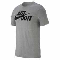 Nike Sportswear JDI Men's T-Shirt Grey/Black Мъжко облекло за едри хора
