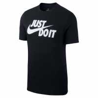 Nike Sportswear JDI Men's T-Shirt Black/White Мъжко облекло за едри хора