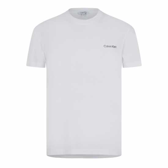 Calvin Klein Мъжка Тениска Core Logo T Shirt Mens PVH WHITE Мъжки ризи
