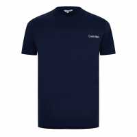 Calvin Klein Мъжка Тениска Core Logo T Shirt Mens Navy Iris Мъжки ризи