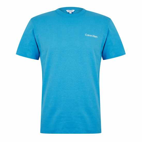 Calvin Klein Мъжка Тениска Core Logo T Shirt Mens Blue Мъжки ризи
