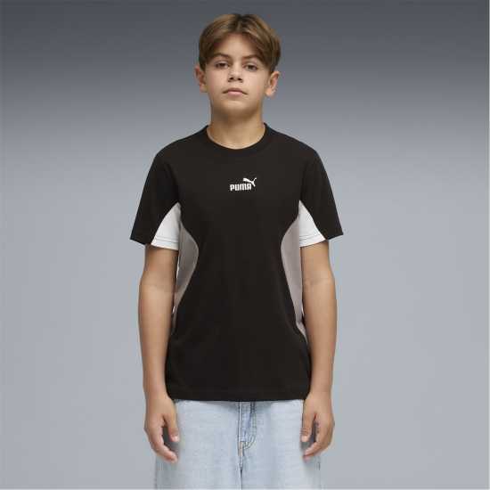 Puma Colr Block Tee Jn63 Blk/Wht/Gry 