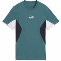 Puma Colr Block Tee Jn63 Emerald 