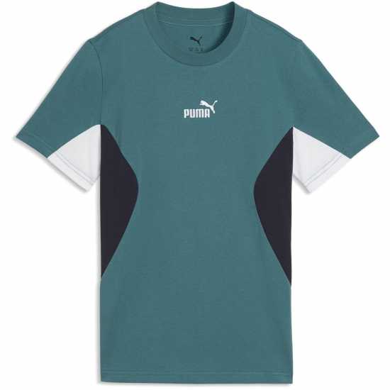 Puma Colr Block Tee Jn63 Emerald 