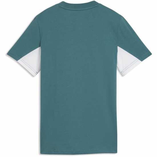 Puma Colr Block Tee Jn63 Emerald 