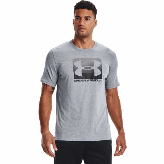 Under Armour Мъжка Тениска Box Sportstyle T Shirt Mens Grey/Graphite Мъжко облекло за едри хора