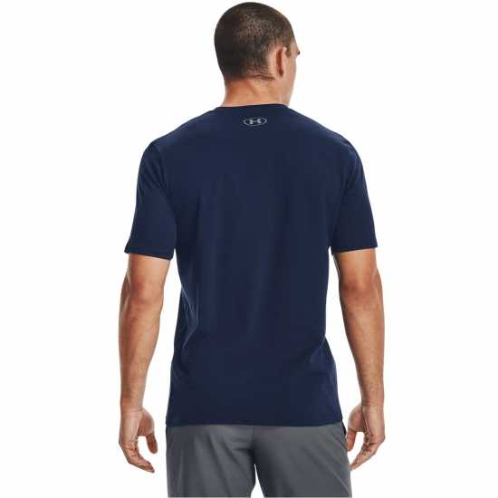 Under Armour Мъжка Тениска Box Sportstyle T Shirt Mens Navy/Graphite Мъжко облекло за едри хора