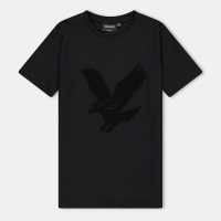 Lyle And Scott Kids' Big Logo Regular Fit T-Shirt Черен Z865 