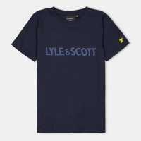 Lyle And Scott Kids' Logo Regular Fit T-Shirt Тъмно морско Син Z271 